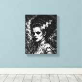 De bruid van Frankenstein — Herrezen door BurnsInH Canvas Afdruk (Insitu (Houten vloer))