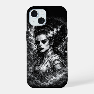 De bruid van Frankenstein — Herrezen door BurnsInH iPhone 15 Case