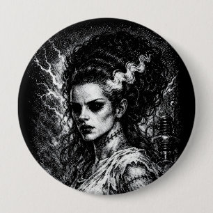 De bruid van Frankenstein — Herrezen door BurnsInH Ronde Button 4,0 Cm