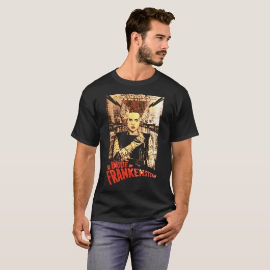 De Bruid van Frankenstein Horror T-shirt (Voorkant volledig)