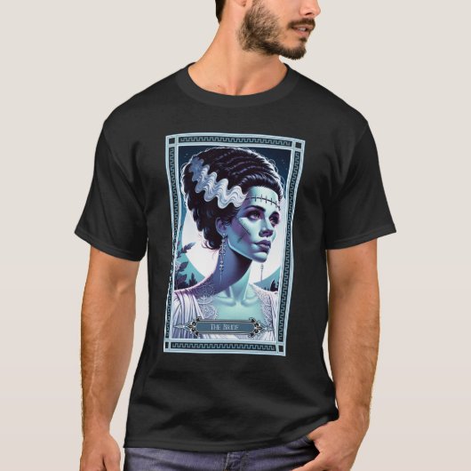 De bruid van Frankenstein Tarot Kaart T-shirt (Voorkant)