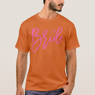 De bruid van vrouwen met de roze grafiek van de Ri T-shirt