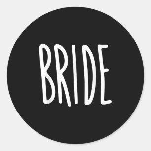 De bruid vrouwen bruiloftskamer ronde sticker
