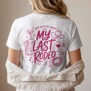 De Bruid Western Laatste Rodeo Zei Ja Tegen Cowboy Tri-Blend Shirt