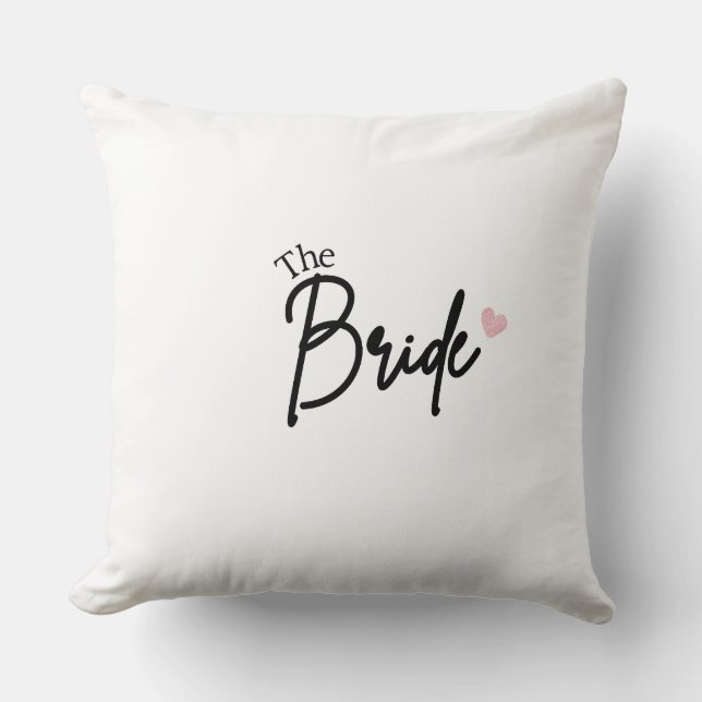 De Bruid Witte Worp Kussen (Voorkant)