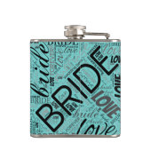 De Bruid Word Cloud Zwart ID253 Heupfles (Achterkant)