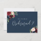 de bruidbruidbruidswerkkaart van burgundy kaart (Voorkant)