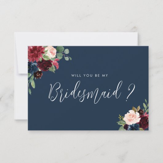 de bruidbruidbruidswerkkaart van burgundy kaart (Voorkant)