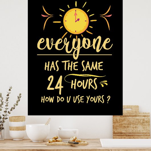 De bruiddaggeschenk iedereen heeft de zelfde 24 ur poster (Keuken)