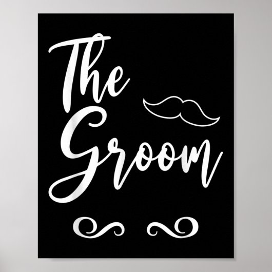 De bruidegom & bruid bruiloft matching poster (Voorkant)