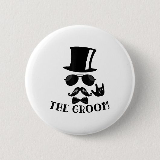 De Bruidegom Bachelor Party Bruidsjonkers Cadeaus Ronde Button 5,7 Cm (Voorkant)