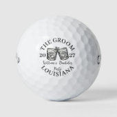 De Bruidegom De Jongens Bachelorfeest Trouwen Golfballen (Voorkant)