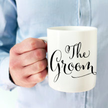De Bruidegom Elegant Zwart Script Schrijfhuwelijk