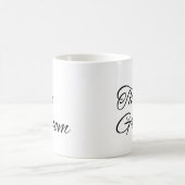 De Bruidegom Elegant Zwart Script Schrijven Trouwk Koffiemok (Center)