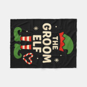 De Bruidegom Elf Kerstmis Kerstmis Grappig Huwelij Fleece Deken (Voorkant (Horizontaal))