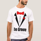 DE BRUIDEGOM, grappige bruidegom, vrijgezellenfees T-shirt (Voorkant)