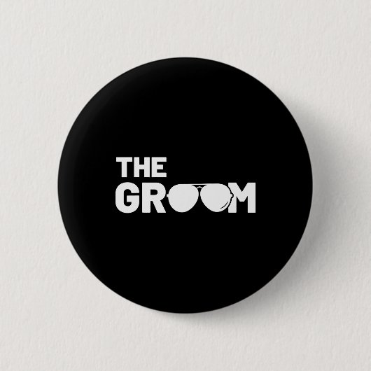 De Bruidegom Hurkt Bachelor Benodigdheden Feest Br Ronde Button 5,7 Cm (Voorkant)