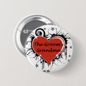 De bruidegom is oma ronde button 5,7 cm (Voorkant /achterkant)