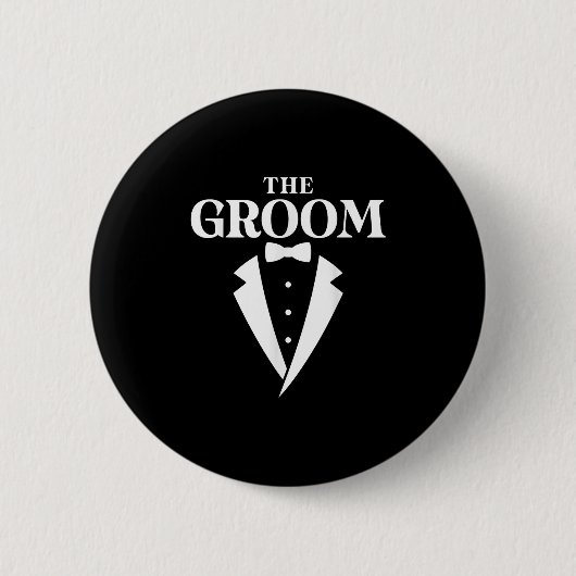 De Bruidegom - Jongensavond Ronde Button 5,7 Cm (Voorkant)