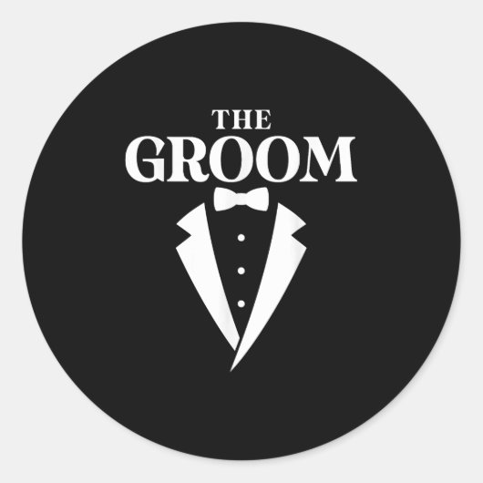 De Bruidegom - Jonggezellenfeest  Ronde Sticker (Voorkant)