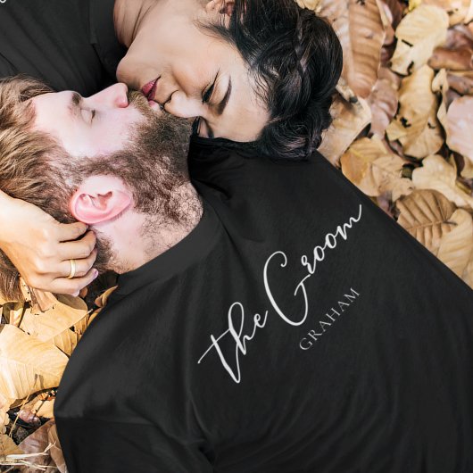 De bruidegom Persoonlijke Stijlvolle Moderne Bache T-shirt