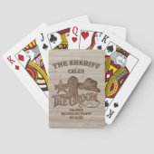 De Bruidegom Sheriff Rustieke Cowboy Bachelorfeest Pokerkaarten (Achterkant)