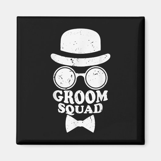 De bruidegom squad bruiloft bruidsjonkers bruiloft magneet (Voorkant)