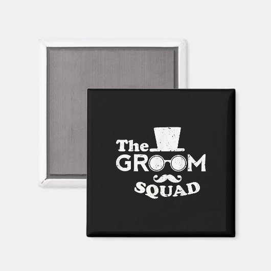 De bruidegom squad bruiloft bruidsjonkers bruiloft magneet (Voorkant / Achterkant)