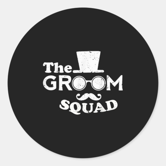 De bruidegom squad bruiloft bruidsjonkers bruiloft ronde sticker (Voorkant)