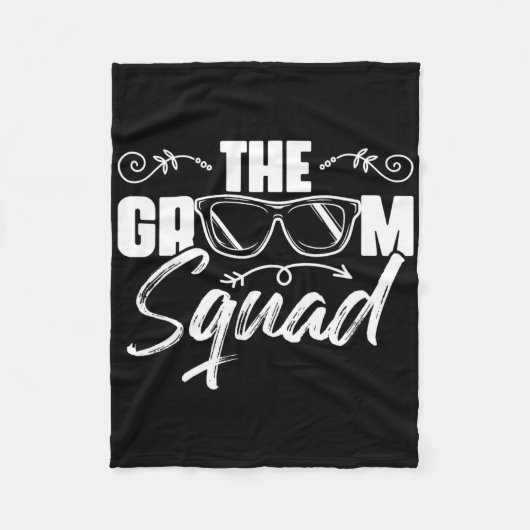 De Bruidegom Squad Sungles Trouw Bruiloft Jonggeze Fleece Deken (Voorkant)