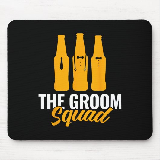 De Bruidegom Squad Sungles Trouw Bruiloft Verlovin Muismat (Voorkant)