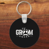 De Bruidegom Squad Sungles Trouwen Bachelor Party  Sleutelhanger (Voorkant)