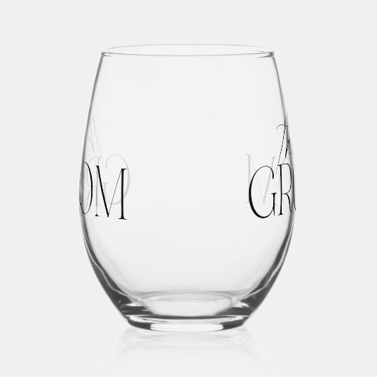 De bruidegom Stemless wijnglas Wijnglas Zonder Voet (Links)