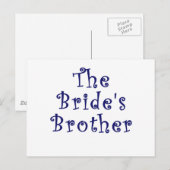 De bruiden broer briefkaart (Voorkant / Achterkant)