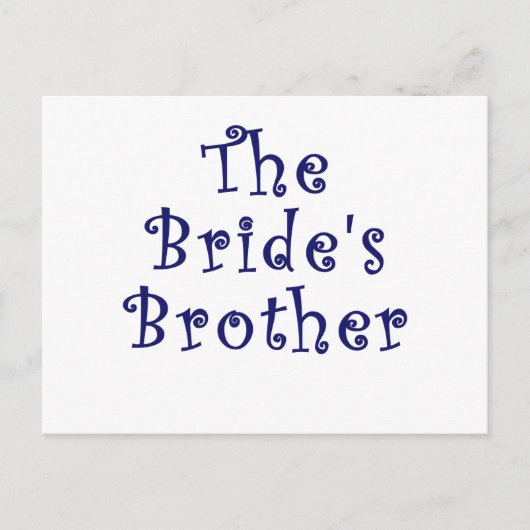 De bruiden broer briefkaart (Voorkant)