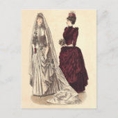 De  bruidparty's van het huwelijk en bruidsmeisje briefkaart (Voorkant)