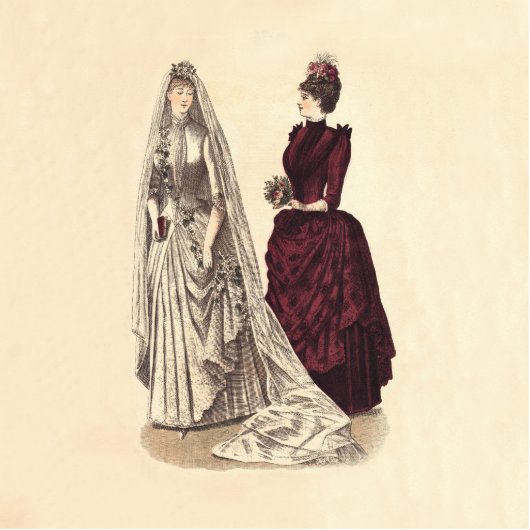 De bruidparty's van het huwelijk en bruidsmeisje fotobeeldje magneet (Voorkant)