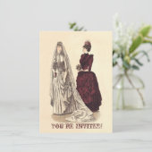 De  bruidparty's van het huwelijk en bruidsmeisje kaart (Staand voorkant)