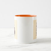 De  bruidparty's van het huwelijk en bruidsmeisje tweekleurige koffiemok (Center)