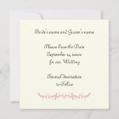 De bruidroze Eiffeltoren van Parijs sparen de Datu Save The Date (Achterkant)