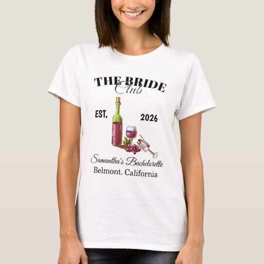 De Bruidsclub Bachelorette T-shirt (Voorkant)