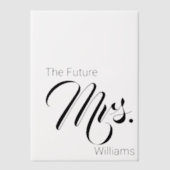 De Bruidsfeest van de toekomstige Mrs. Vellum Uitnodigingen (Voorkant)