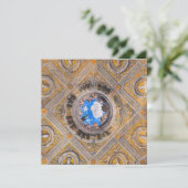 De bruidskamer, plafond door Andrea Mantegna Feestdagenkaart (Staand voorkant)