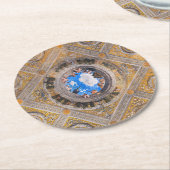 De bruidskamer, plafond door Andrea Mantegna Ronde Kartonnen Onderzetter (Gebogen)