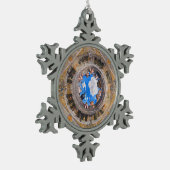 De bruidskamer, plafond door Andrea Mantegna Tin Sneeuwvlok Ornament (Links)