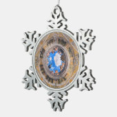 De bruidskamer, plafond door Andrea Mantegna Tin Sneeuwvlok Ornament (Rechts)