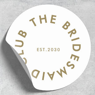 De bruidsmeisje Club Bachelorette Ronde Sticker