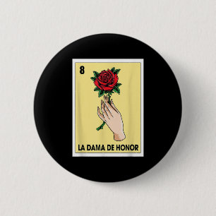 De bruidsmeisje Mexicaanse Bingo Kaart Bride Babe  Ronde Button 5,7 Cm