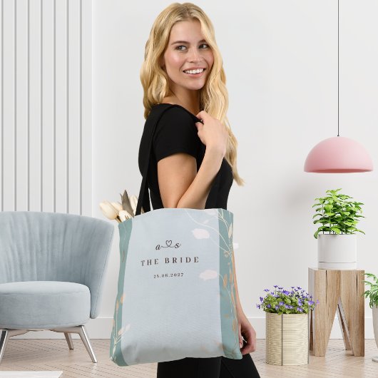 De Bruidstas | Saliegroen & Goud Tote Bag