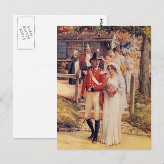 De bruiloft briefkaart (Voorkant / Achterkant)